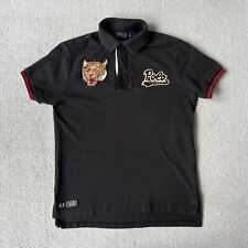 Koszulka polo Ralph Lauren RLPC 67 męska średnia czarna tiger spell out rugby piłka nożna na sprzedaż  PL