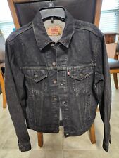 Levis 70506-0259 Denim Trucker Jacket Mens Size: 40R Black Wash USA 4 Pocket for sale  Shipping to South Africa