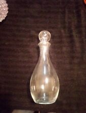 Vintage Hand Blown Thin Tear Drop Glass Decanter With Hollow Glass Stopper for sale  Shipping to South Africa
