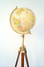 Tripé Globe World mapa suporte piso náutico madeira decoração antiga atlas vintage comprar usado  Enviando para Brazil