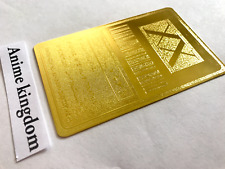 USA Seller Anime Cosplay  License Card 1 Star Golden Metal Card, used for sale  Shipping to South Africa