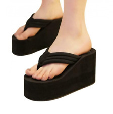 Ladies Wedge Platform Flip Flops Sandals Pumps Slippers Mules Summer myynnissä  Leverans till Finland