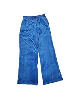 Calça de atletismo feminina Birch & Stone azul veludo lounge conforto perna larga tamanho G 30" Ins comprar usado  Enviando para Brazil