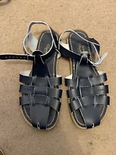 Navy saltwater sandals for sale  BRENTWOOD