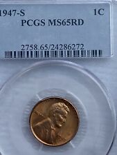 Used, 1947 S Lincoln Wheat Cent Penny PCGS MS 65 RD  for sale  Dresden