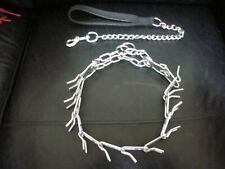 Chrome spiked choker for sale  LONDON