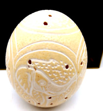 African Ostrich Egg Ornament hand carved with African wild animals 15 cm for sale  Shipping to South Africa