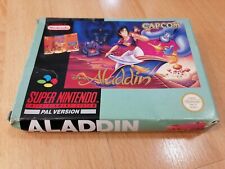 Completo Autêntico Aladdin Super Nintendo SNES PAL Caixa POSTAGEM GRATUITA comprar usado  Enviando para Brazil
