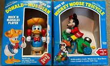 2 cajas! Triciclo Illco Wind Up Mickey Mouse y músico del pato Donald Walt Disney segunda mano  Embacar hacia Argentina