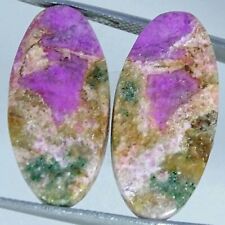 25.00 Cts Genuine Cobalto Calcite Loose Gemstone Oval Cabochon Pair 12X26X4MM for sale  Shipping to South Africa
