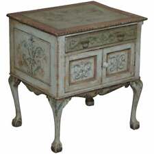 RARE CIRCA 1900 HAND PAINTED CLAW & BALL FEET SIDE END LAMP WINE TABLE CUPBOARD for sale  Shipping to South Africa