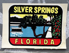 Usado, Original Vintage SILVER SPRINGS Florida TRAVEL Water DECALQUE palma curva atlântica comprar usado  Enviando para Brazil