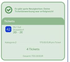 Tickets achtelfinale düsseldo gebraucht kaufen  Kalefeld