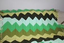 Colcha de outono vintage dos anos 70 feita à mão de crochê afegã cobertor Chevron, usado comprar usado  Enviando para Brazil