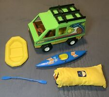 Used, Vintage 1977 Fisher Price Adventure People Daredevil Van Kayak Paddle Parachute for sale  Shipping to South Africa