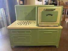 Vtg 60s Little Lady Green Tin Mini Range Oven/Electric Stove WORKS, used for sale  Shipping to South Africa