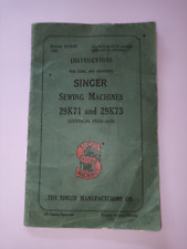 Singer sewing machines 29K71 and 29K73 Instructions for sale  Shipping to South Africa