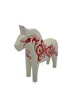 Swedish Dala Horse Grannas A Olssons White Red Royal Wedding 2010 Limited for sale  Shipping to South Africa