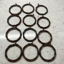 Curtain Twisted Wrought Iron Drapery Rod Rings with Eyelets - Set of 12 for sale  Shipping to South Africa