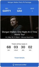 Morgan wallen vip for sale  Houston