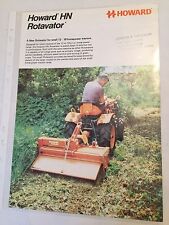 HOWARD Rotavator HN Compact tractor size Original 1978 Vintage Sales Brochure for sale  UK