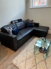 Leather shape sofa for sale  STOURBRIDGE