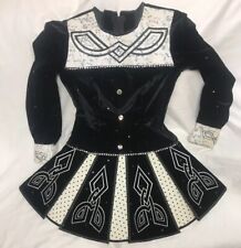 Irish Dance Solo Dress White and Black w/ Bling Gaelic Designs *See Description*, used for sale  Shipping to Canada