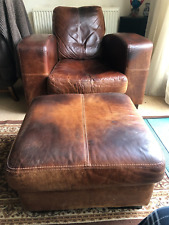 Brown real leather for sale  EDGWARE