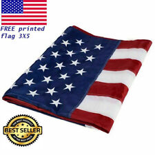 3'x5' Ft Listras Bandeira Americana costurados Bordado Estrelas Bronze ilhós nos Usa Eua, usado comprar usado  Enviando para Brazil