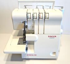 Máquina de coser ultralock Singer 14SH654 blanca con estuche de transporte floral segunda mano  Embacar hacia Argentina