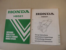 Werkstatthandbuch Shop manual Honda Schnee fräse schleuder HS 521 Ausg. 1989 gebraucht kaufen  Fruerlund,-Engelsby, Tastrup