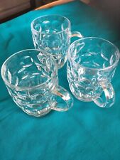 3x Vintage Pint  Dimpled Beer Tankards Glass es Handle Jugs / Mugs Bundle Of 3 for sale  Shipping to South Africa