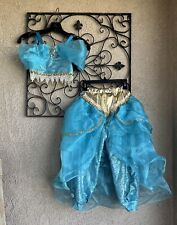 Disfraz Hecho a Mano de la Princesa Jazmín de Disney - Talla 3T - Azul Azul Marisco/Dorado segunda mano  Embacar hacia Argentina