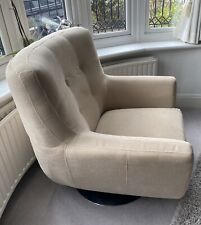 Swivel beige armchair for sale  ORPINGTON