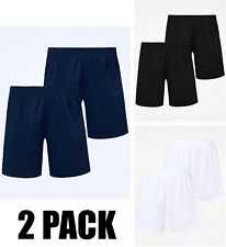 Pantaloncini calcio ragazzi bambini confezione da 2 confezioni blu navy nero bianco ex ge@rge kit PE scuola calcio usato  Spedire a Italy