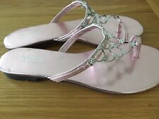 Pink leather flat for sale  AMERSHAM