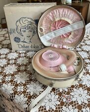 VINTAGE GE DELUXE SECADOR DE CABELO ELÉTRICO ROSA CAPÔ MACIO ESTOJO DE VIAGEM PORTÁTIL comprar usado  Enviando para Brazil