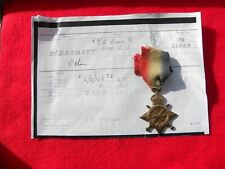 Ww1. 1914 star. for sale  NEWCASTLE UPON TYNE