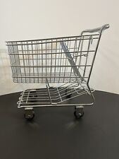 Carrinho de compras vintage de metal cromado realista com rodas rolantes 12"" comprar usado  Enviando para Brazil