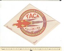 Etiqueta adesiva etiqueta bagagem bagagem TACA Airline 1930s ORIGINAL 1 comprar usado  Enviando para Brazil