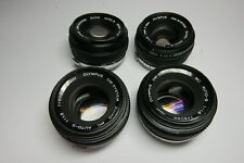 Lote de trabajo paquete de cuatro lentes Olympus Zuiko 50 mm f1,8 para ajuste OM *SOLO REPUESTOS*, usado segunda mano  Embacar hacia Argentina