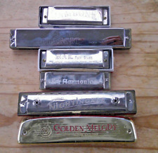 COLLECTION OF 6 x VINTAGE JAZZ BLUES HARMONICAS HOHNER GOLDEN MELODY BONTEMPI for sale  Shipping to South Africa