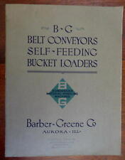 Barber-Greene Co. Máquinas de construcción transportadores correa 1920 catálogo comercial segunda mano  Embacar hacia Argentina