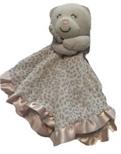 Carters Lovey Teddy Bear Security Blanket Lovey Baby Pink Satin Rattle Toy Plush for sale  Shipping to South Africa