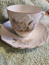 Vintage Flowered Tea Cup & Saucer Unmarked  for sale  Shipping to South Africa