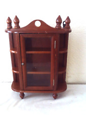 Small Wooden Wall Mounted Free Standing  Glazed Door Display Cabinet 31cm for sale  Shipping to South Africa