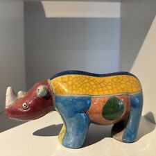 Raku keramiknashorn figur gebraucht kaufen  Tiefenbach