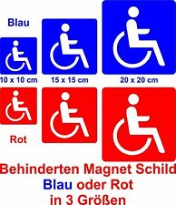 Niepełnosprawny znak magnetyczny Automagnet Naklejka samochodowa Tabliczka magnetyczna Wózek inwalidzki na sprzedaż  Wysyłka do Poland