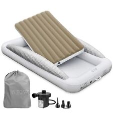 ELTOW Inflatable Portable Toddler Travel Bed with Safety Bumpers & Electric Pump for sale  Shipping to South Africa