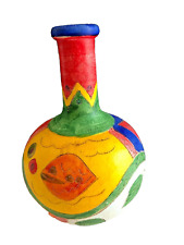 Vase poterie multicolore d'occasion  Sillé-le-Guillaume